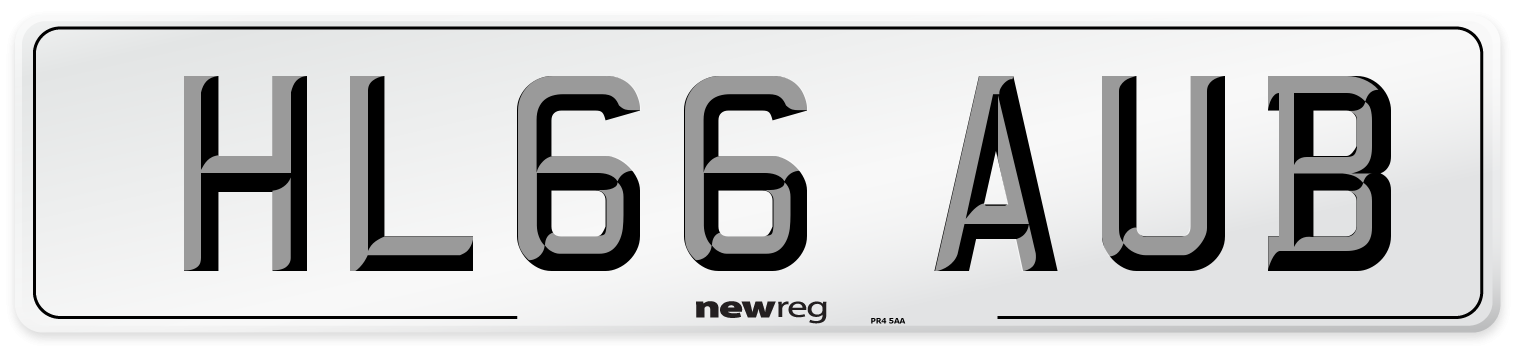 HL66 AUB Number Plate from New Reg